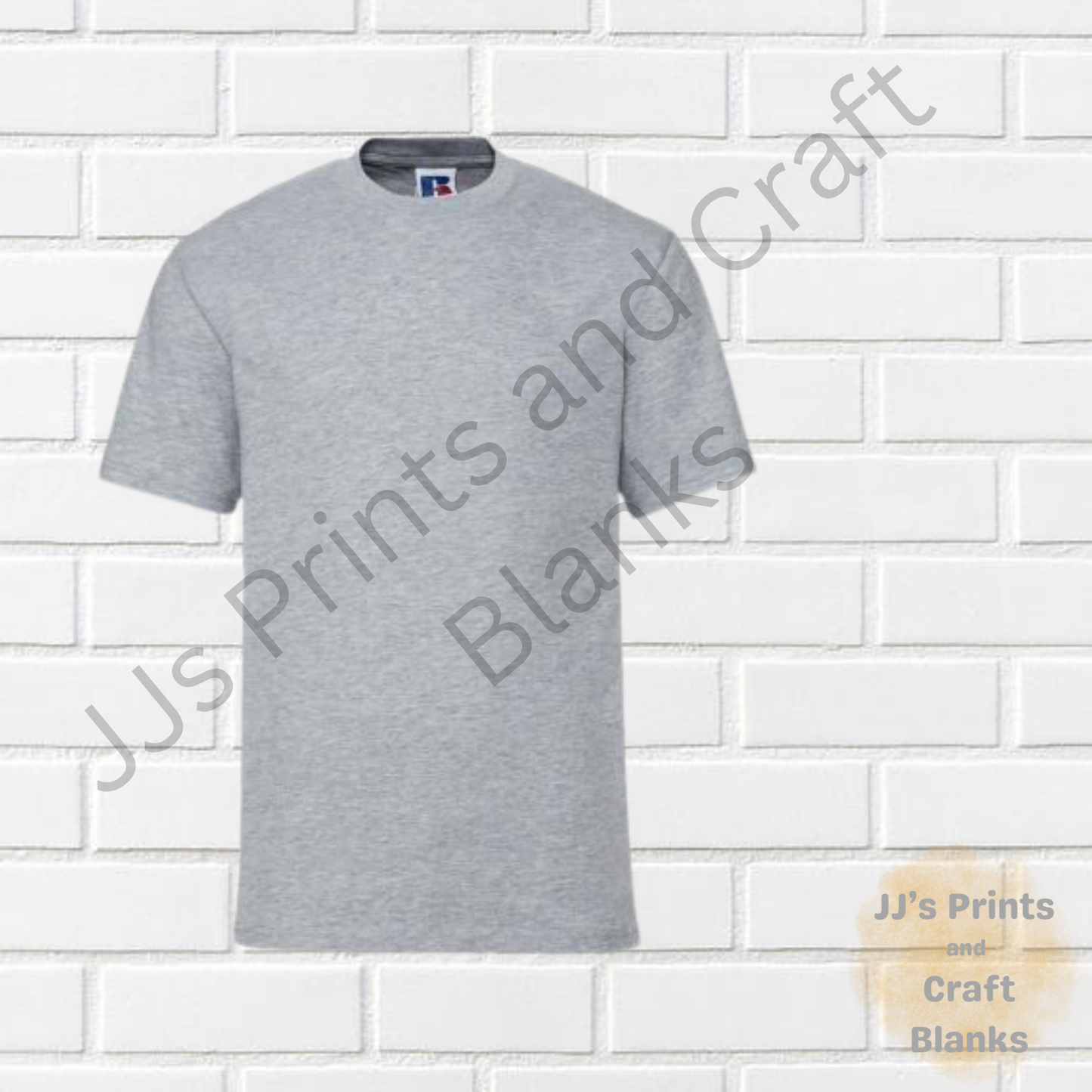 Light Oxford Grey Russell Classic Ringspun T-Shirt