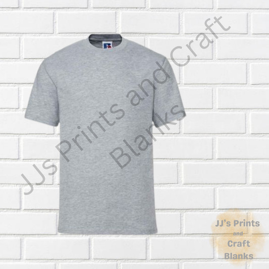 Light Oxford Grey Russell Classic Ringspun T-Shirt