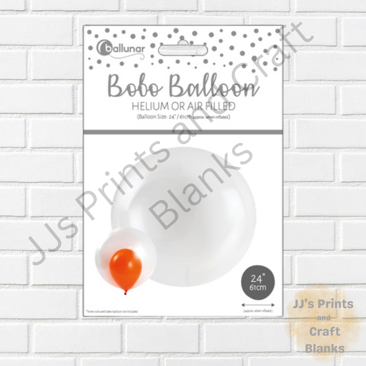 24 INCH CLEAR BOBO BALLOON