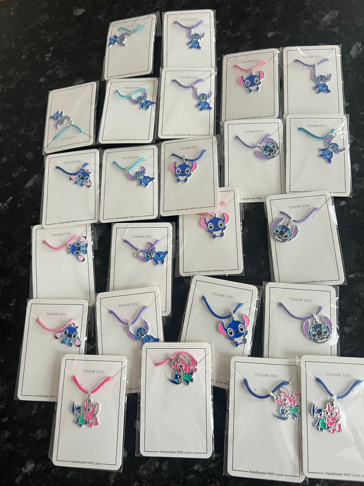 Stitch And character necklace