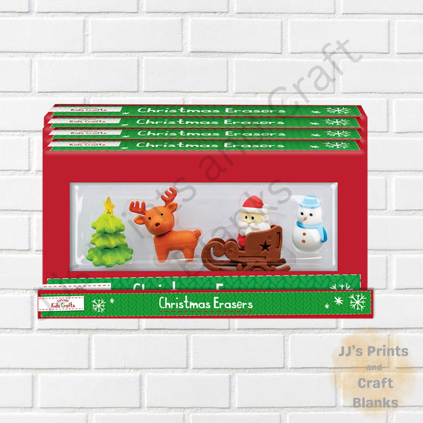 Christmas Novelty Eraser Set - 4 Pack