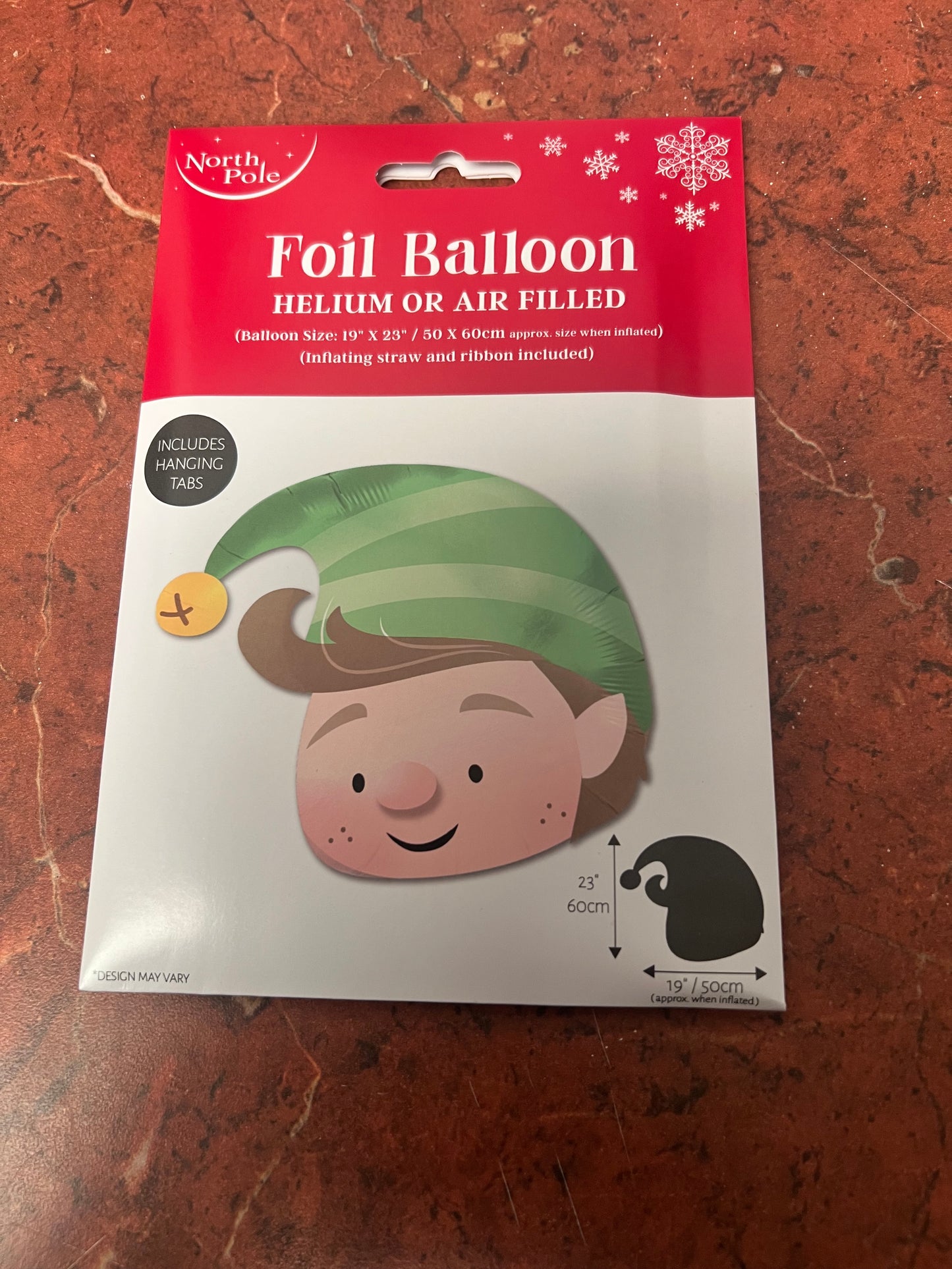 Elf head foil balloon