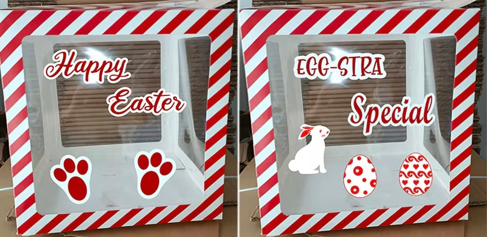 Easter Bunny Balloon Box Kit Happy Easter Decoration With eggs Rabbit