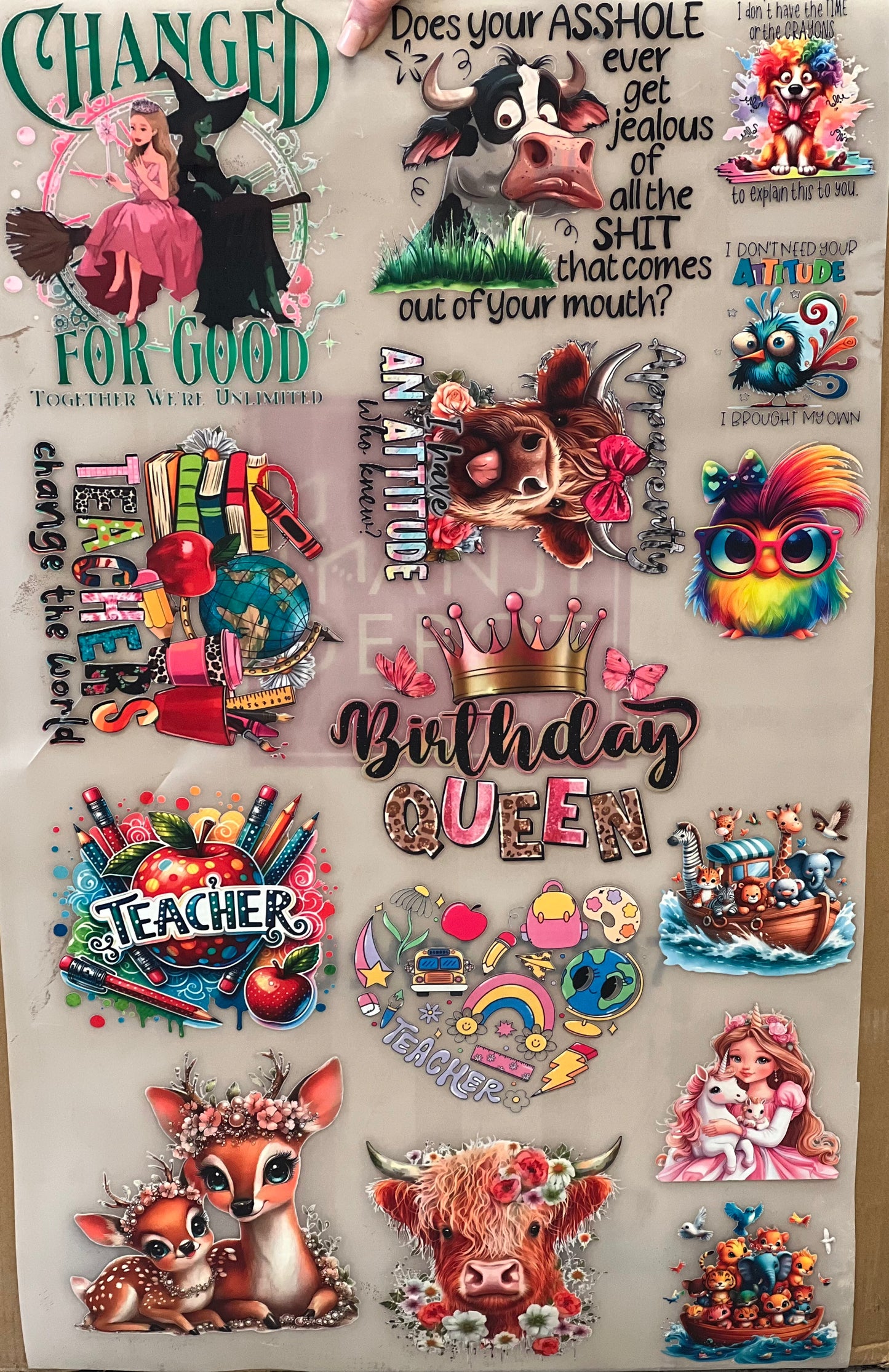 Pre made DTF gang sheet