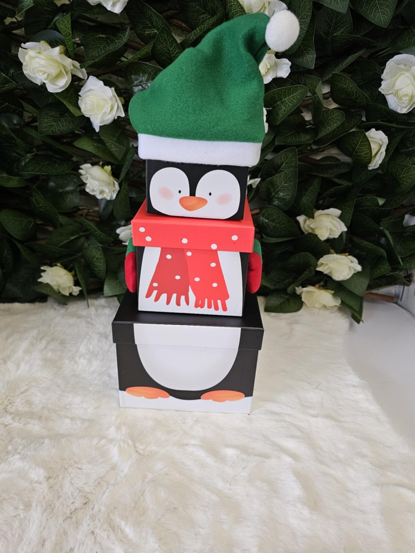 50cm CHRISTMAS 3PC PLUSH STACKING BOXES 10 styles