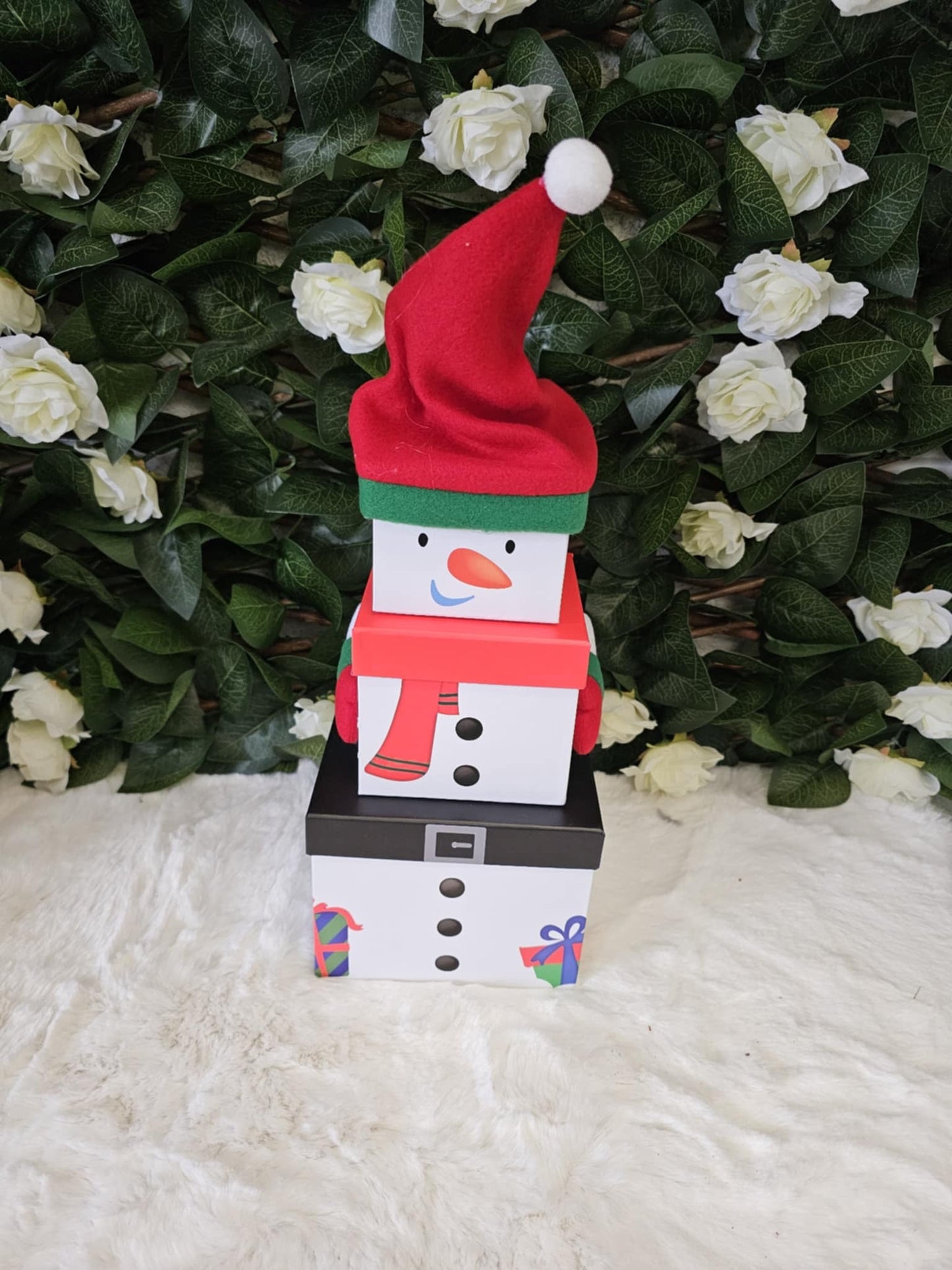 50cm CHRISTMAS 3PC PLUSH STACKING BOXES 10 styles