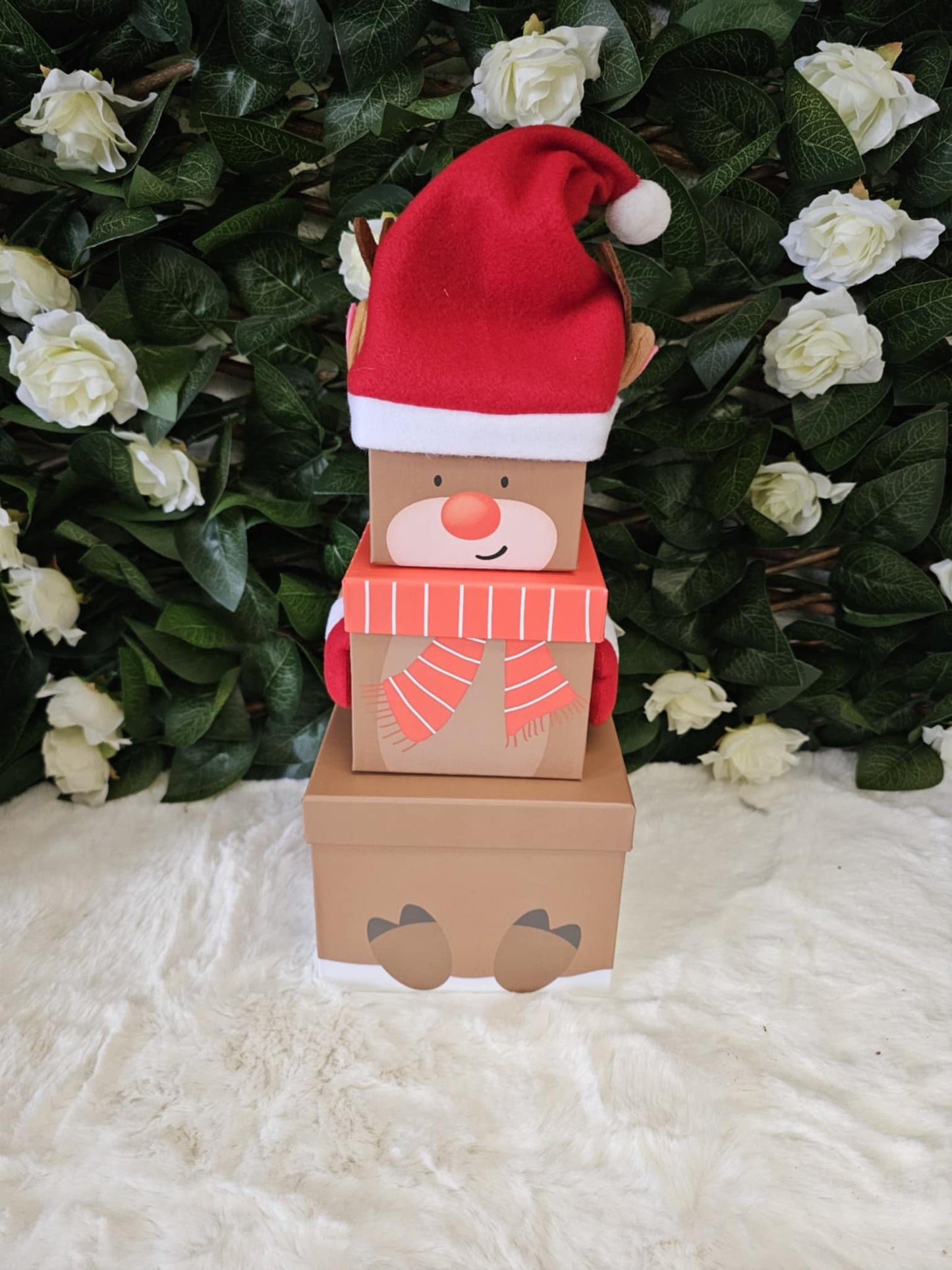 50cm CHRISTMAS 3PC PLUSH STACKING BOXES 10 styles