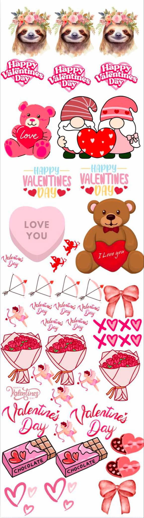 Valentines gang sheet