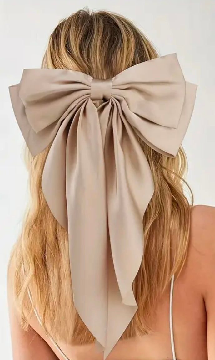 Extra large toup silk hair bow