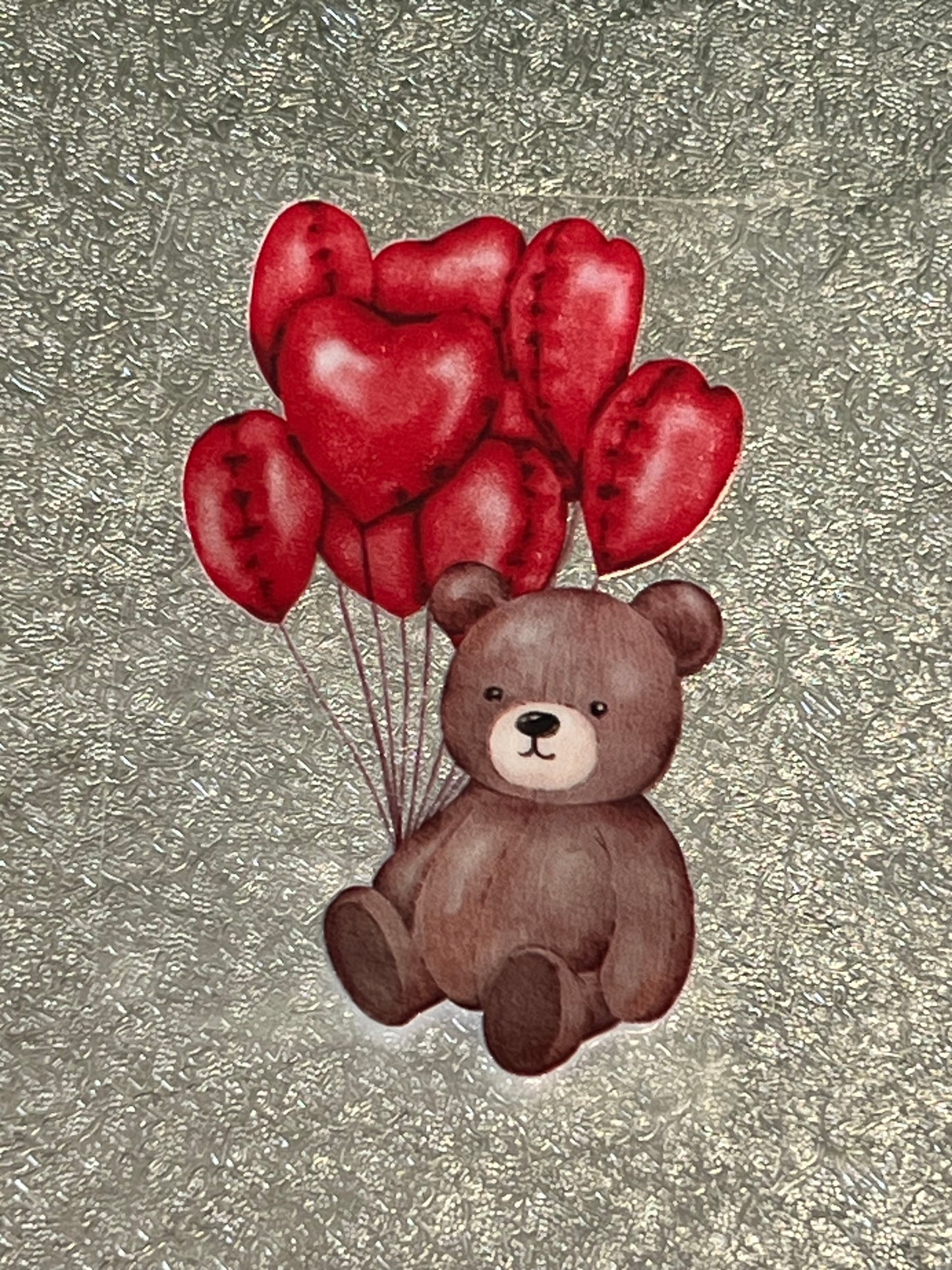 Red balloon bear decal sticker