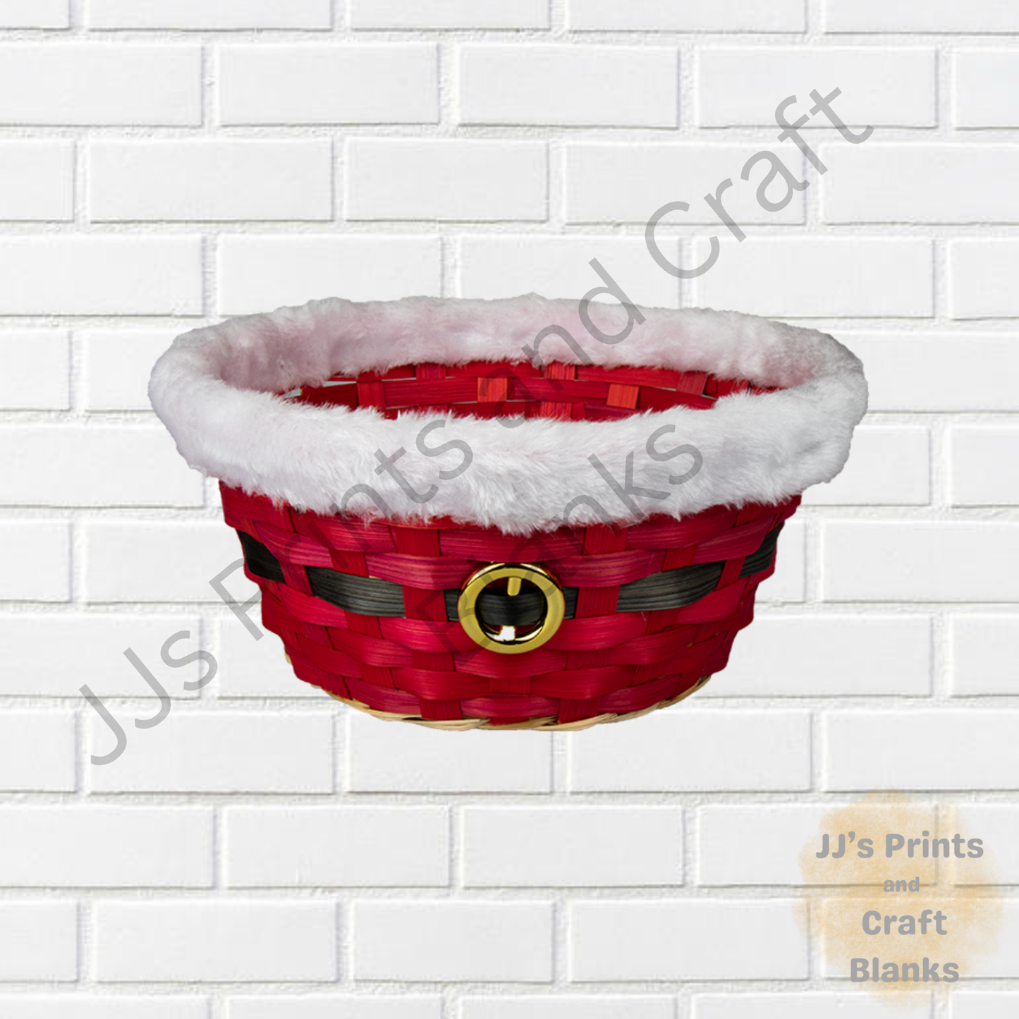 Santa Bamboo Basket 24cm x 11cm