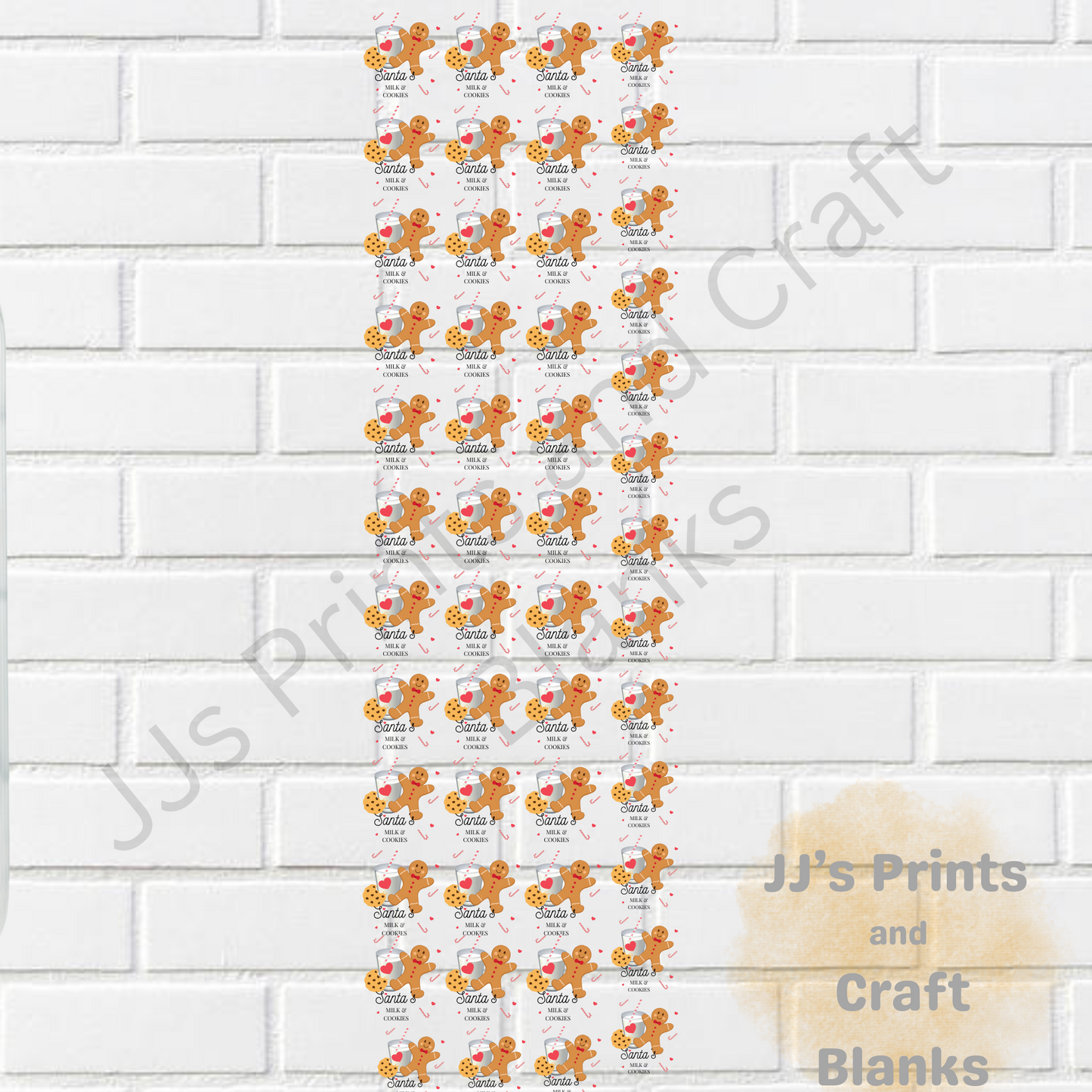 pre made 1m uv-dtf Santa's milk gang sheet