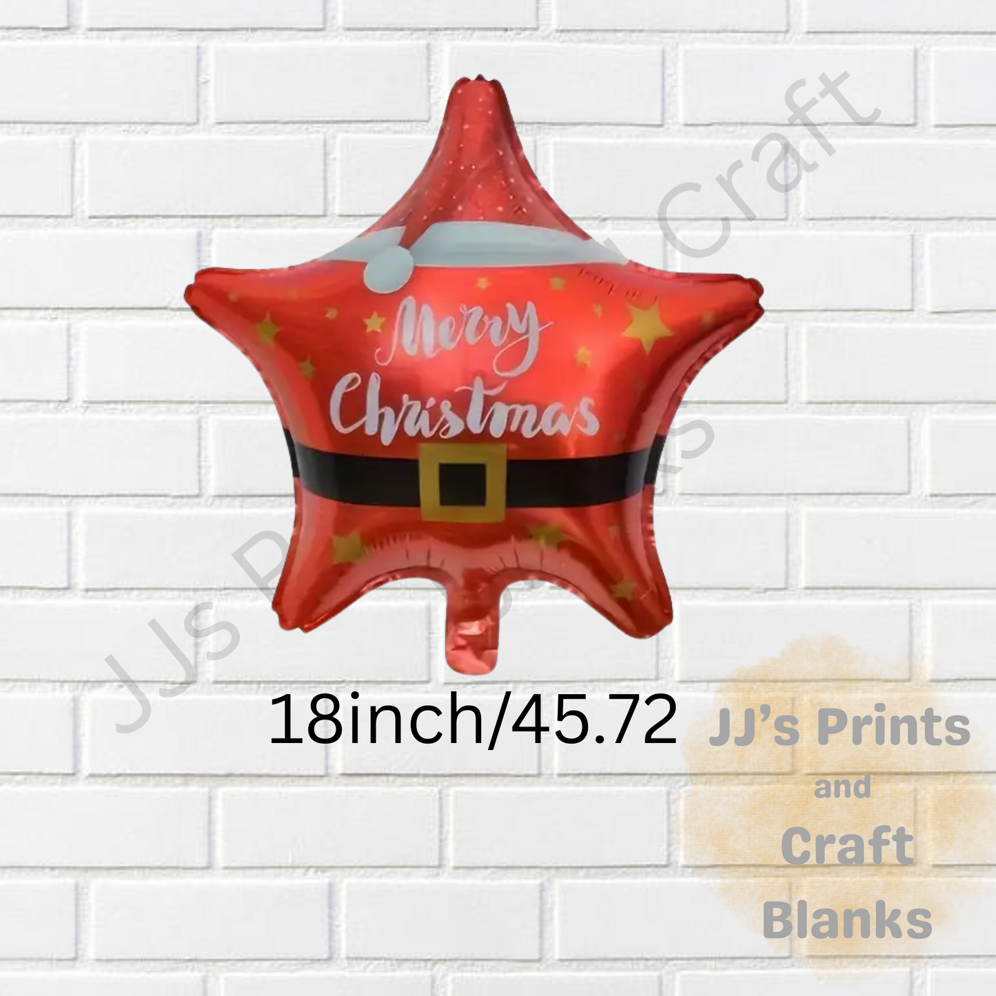 merry Christmas star balloon
