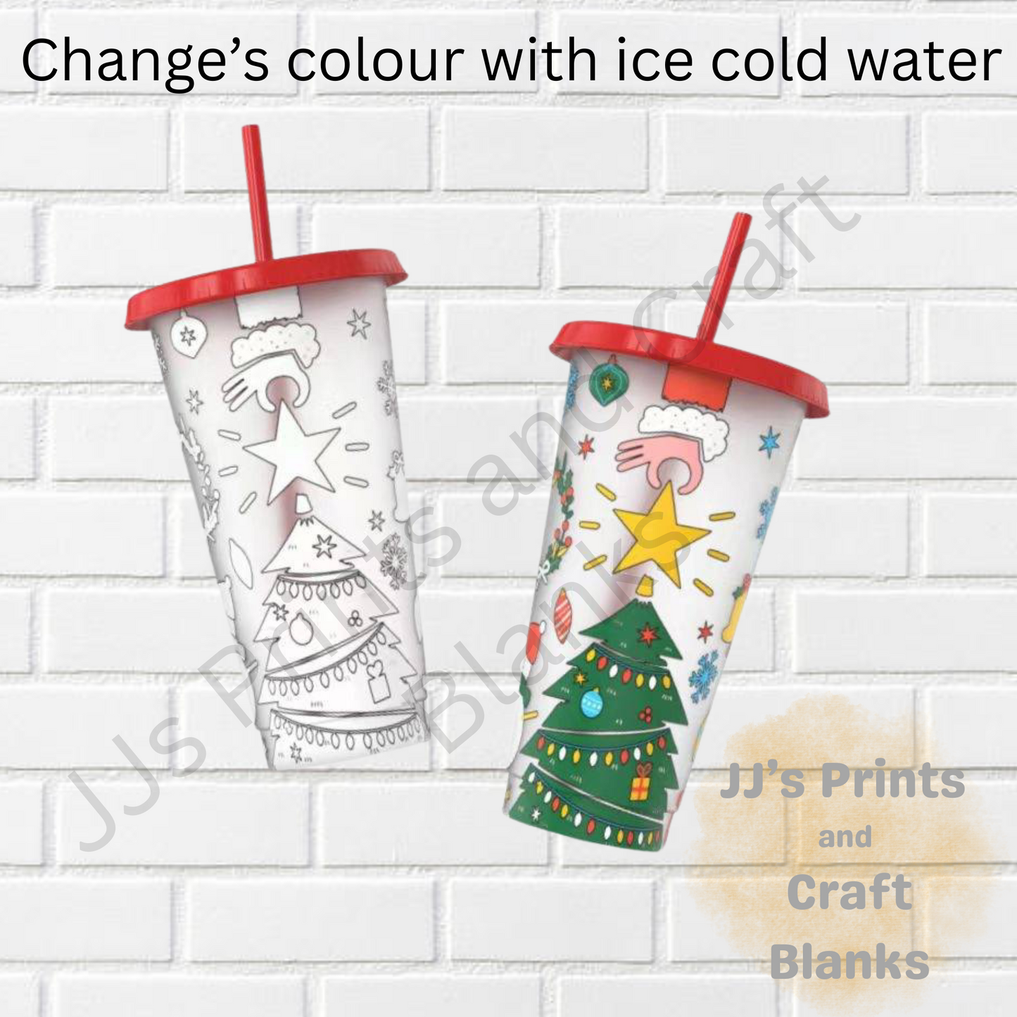 24oz colour changing Christmas cup