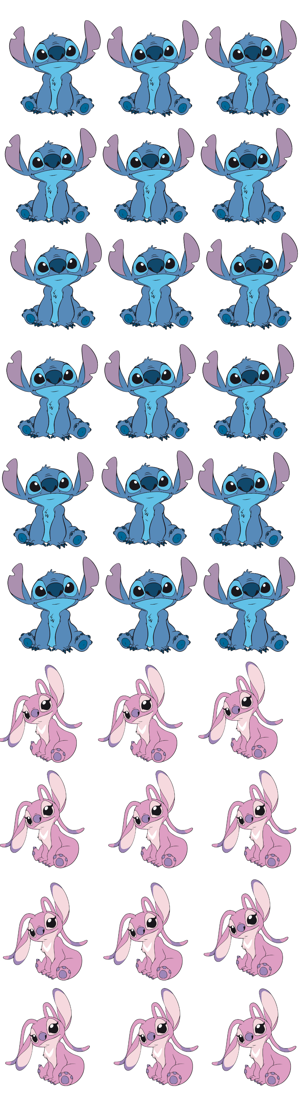 pre made uv-dtf stitch 1m gang sheet
