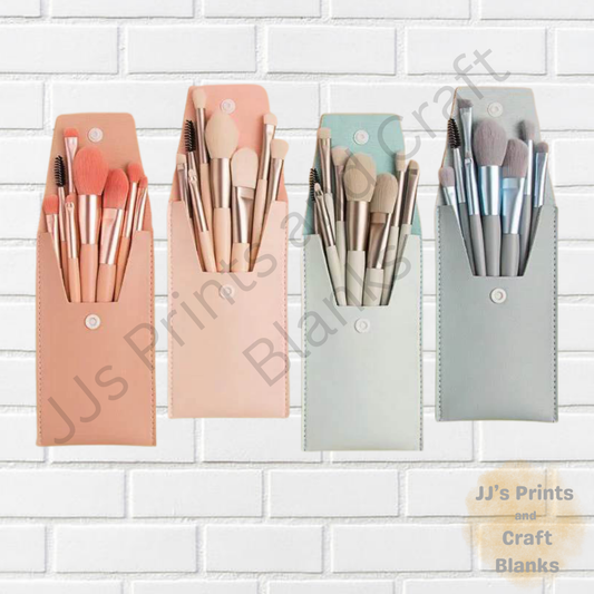 8 piece make up brush set plus case