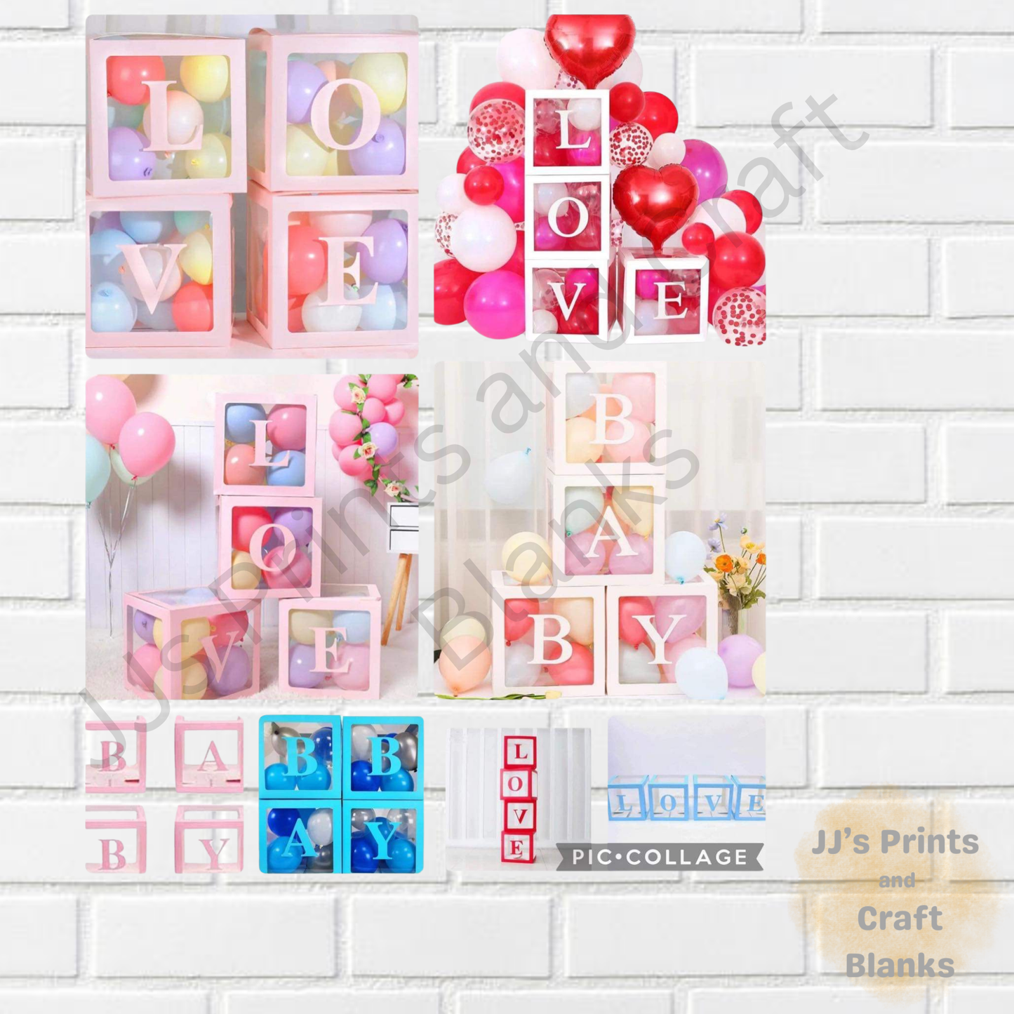 Set of 4 balloon boxes