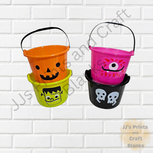Plastic Halloween treat bucket