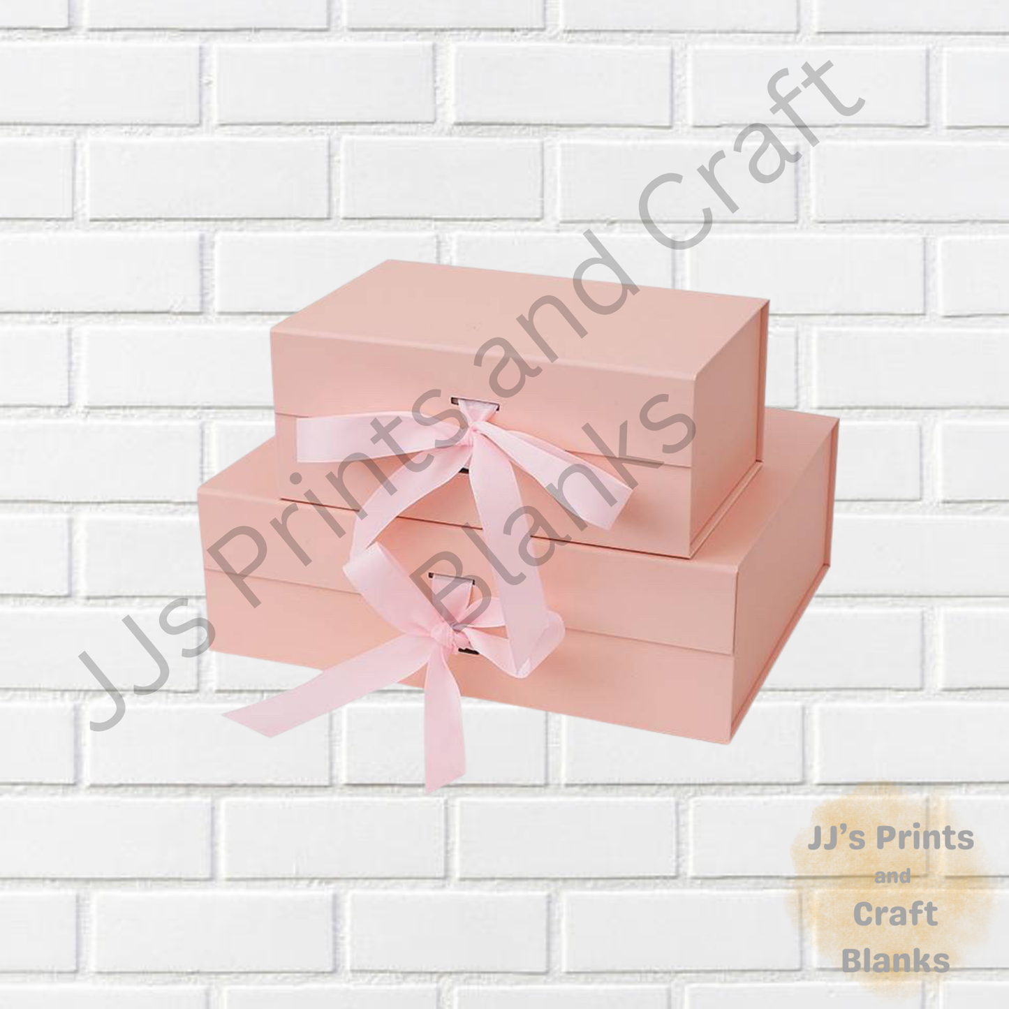 Pink/peach Magnetic boxes (2 sizes )