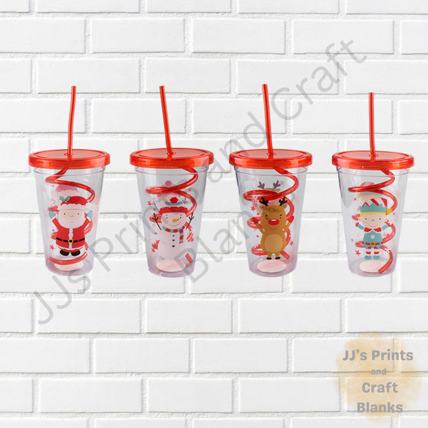 Christmas Cup & Twist Straw