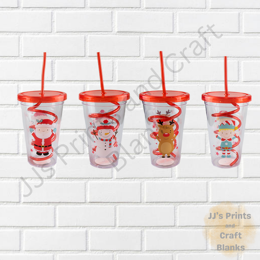 Christmas Cup & Twist Straw