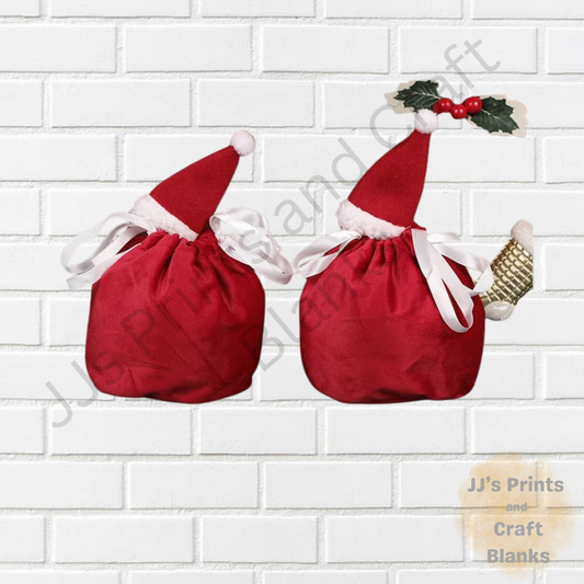 Santa hat top bags