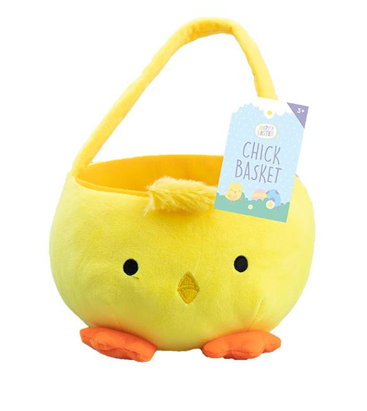 20x20cm Easter Plush Chick Basket