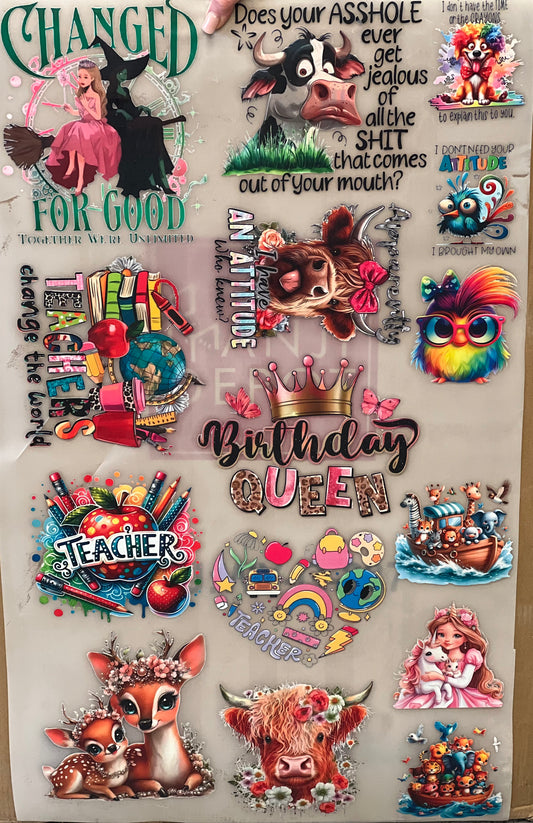 Pre made DTF gang sheet