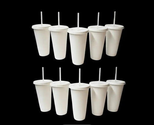 10 x 24oz white cold cups