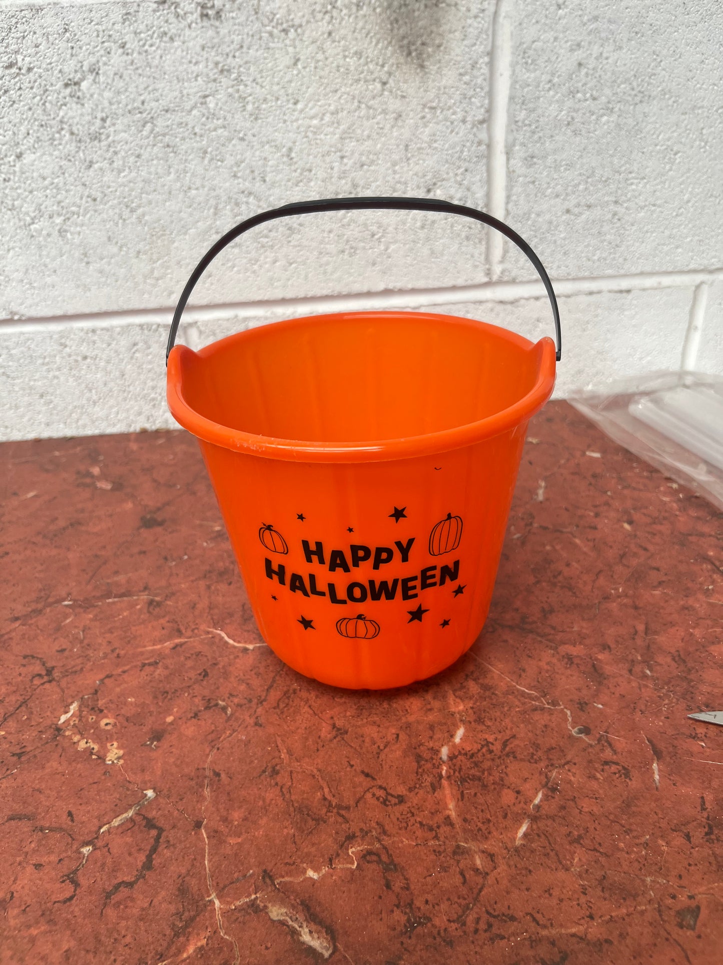 Orange Halloween buckets