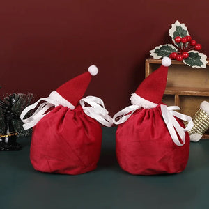 Santa hat top bags
