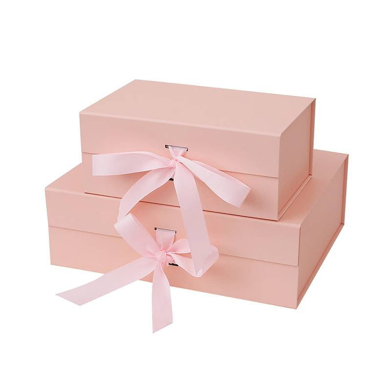 Pink/peach Magnetic boxes (2 sizes )