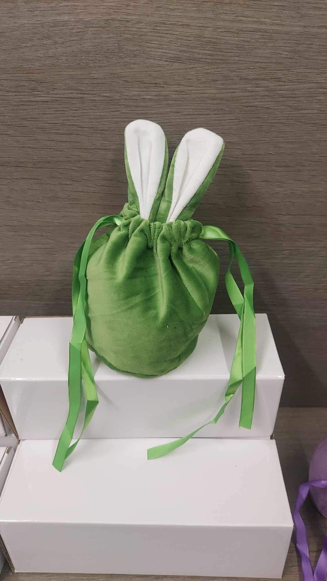 Large Easter velvet bunny bags