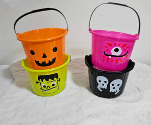 Plastic Halloween treat bucket