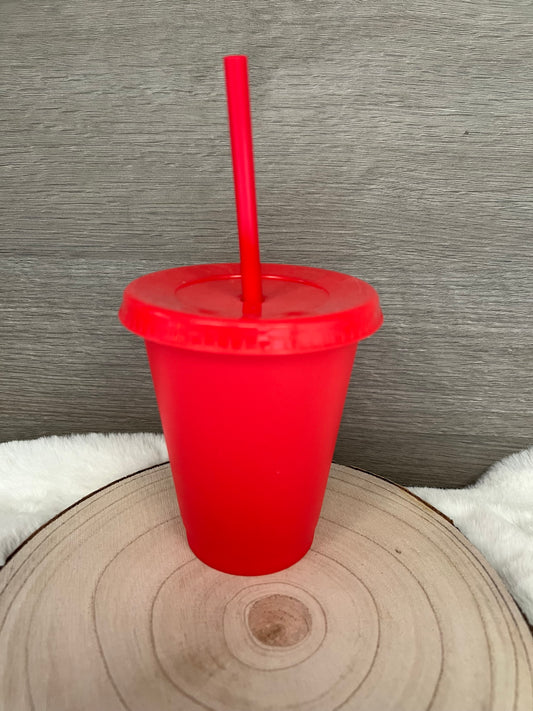 16oz red cold cup