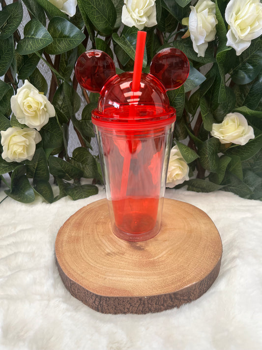 16oz double walled red Mickey tumbler