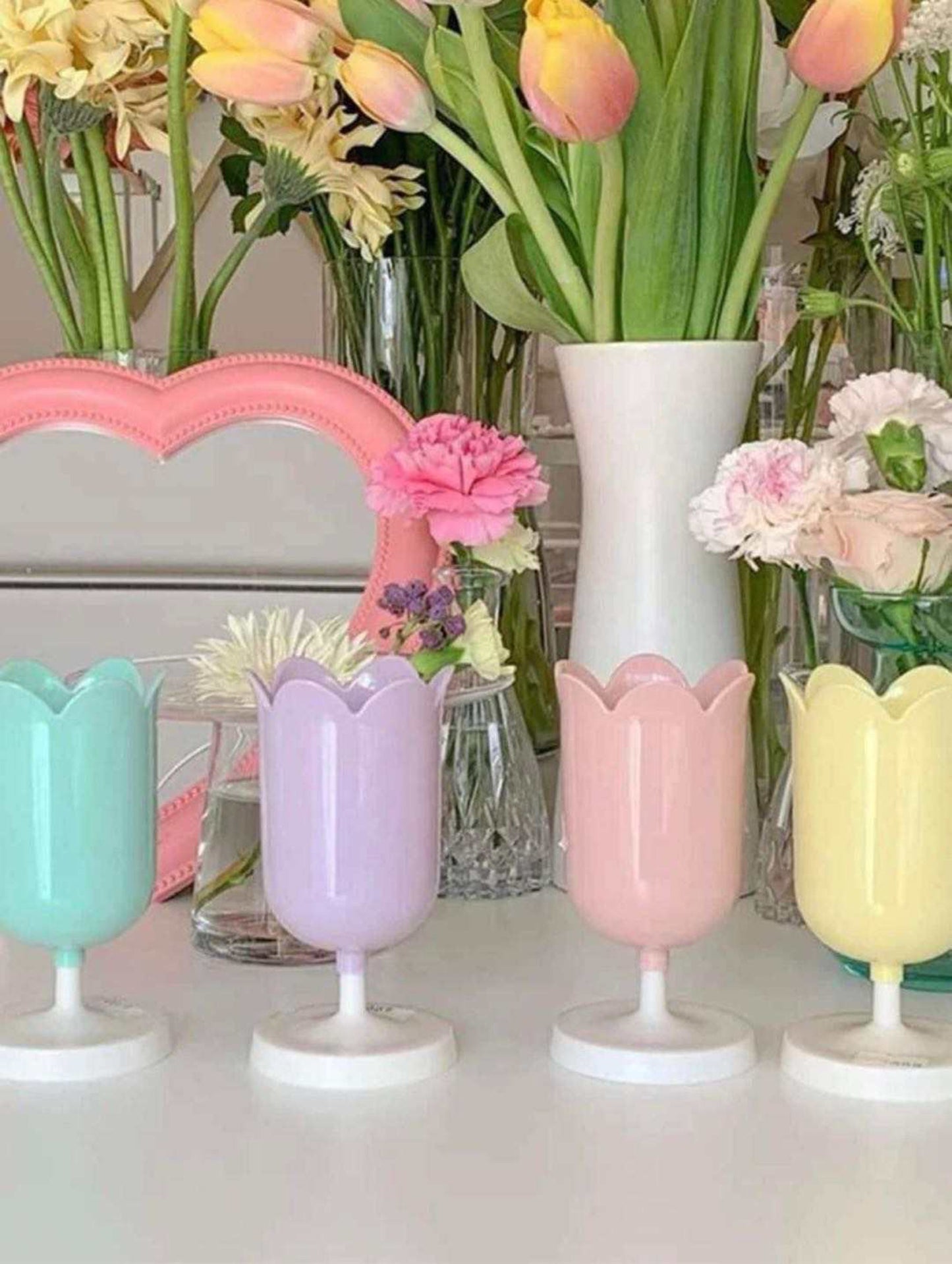 Cute flower tulip pots