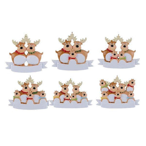 Rudolph reindeer family ornament