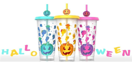 24oz  colour changing Halloween cup including topper
