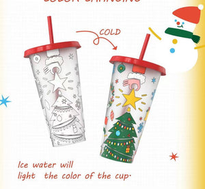 24oz colour changing Christmas cup