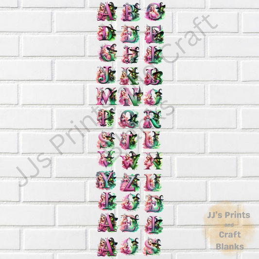 pre made uv-dtf wicked letters   1m gang sheet