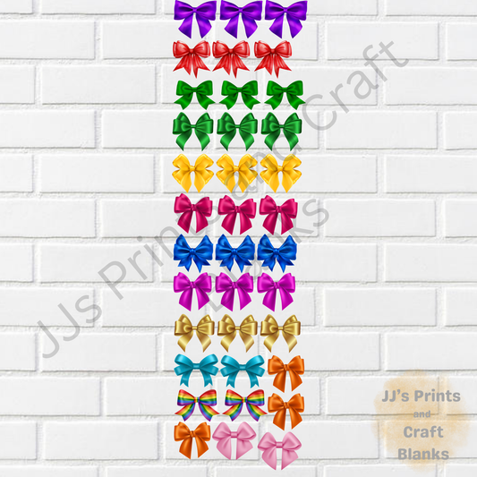 Pre made uv-dtf hair bow  1 meter  gang sheet