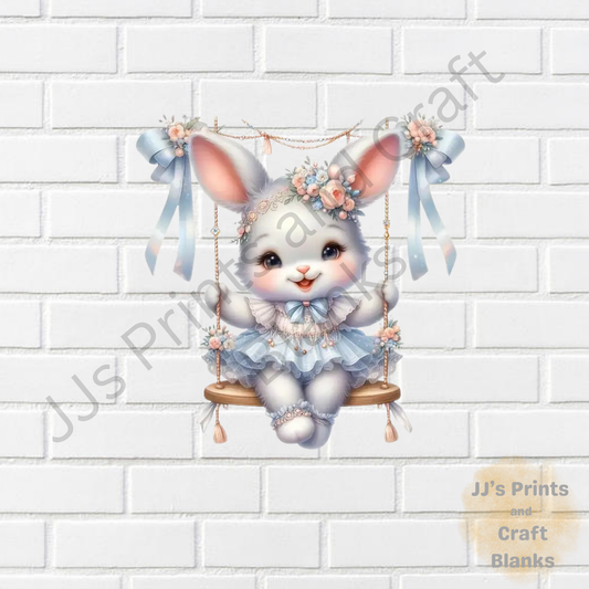 DTF transfer rabbit no 9