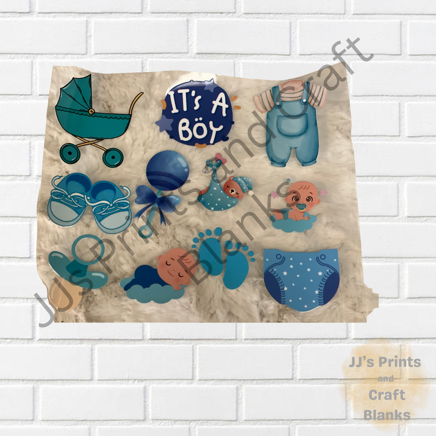 A4 size baby boy element decal sheet