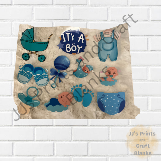 A4 size baby boy element decal sheet