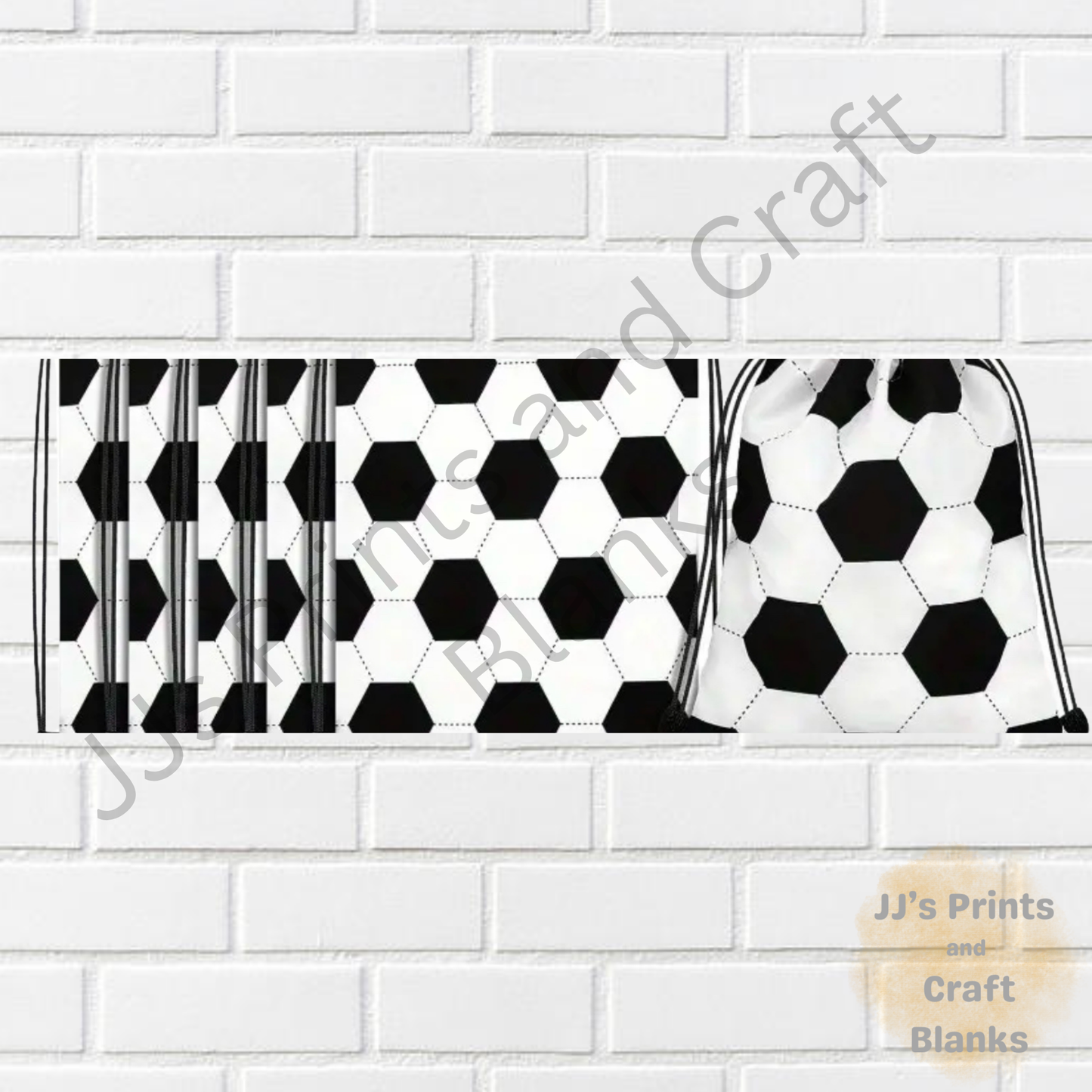 Football draw strung bags  30x25cm