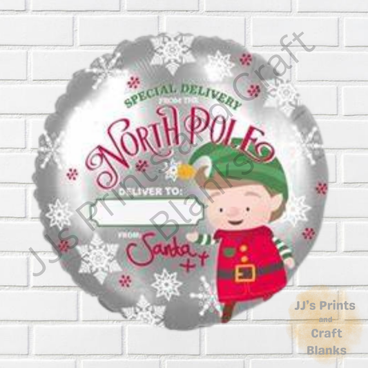 large elf arrival foil balloon