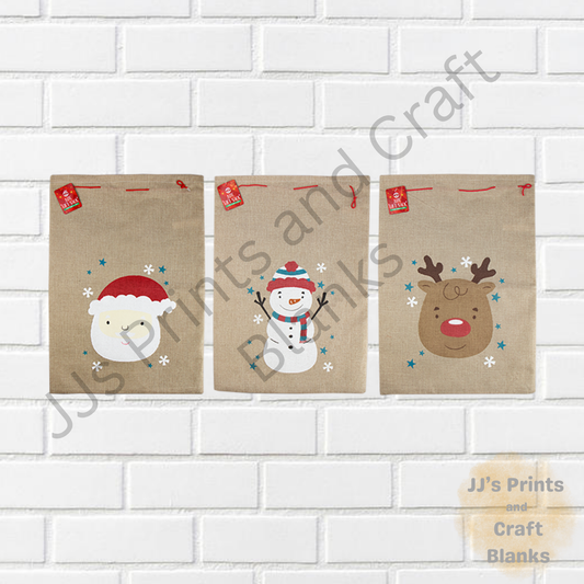 Christmas Jute Gift Sack 35cm x 50cm