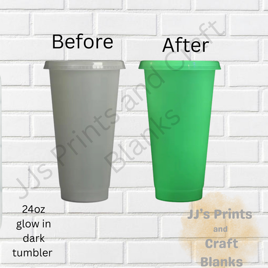glow in dark tumbler 16/24oz