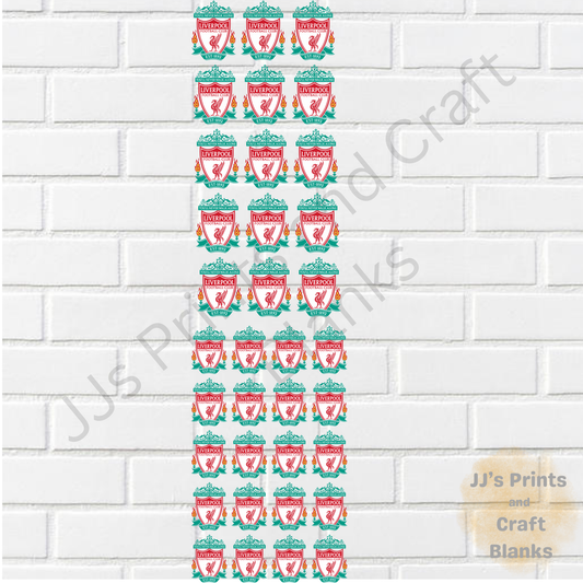 pre made 1m uv dtf Liverpool  gang sheet